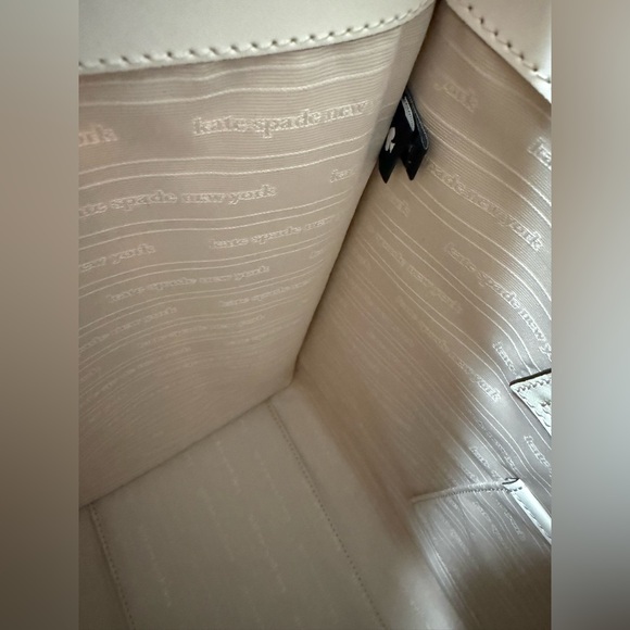 NWT Kate Spade New York Parchment Tweed Large Manhattan tote bag $498 - Picture 8 of 13